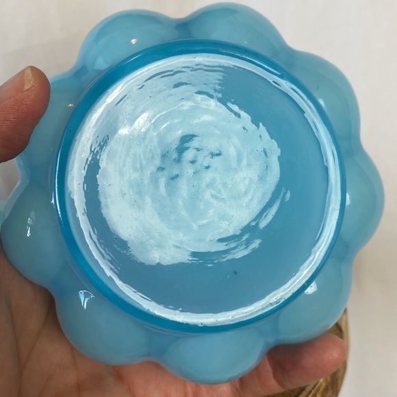 Fenton Blue and Clear Glass Set 🩵🤍 3 Pieces! - Picture 8 of 8